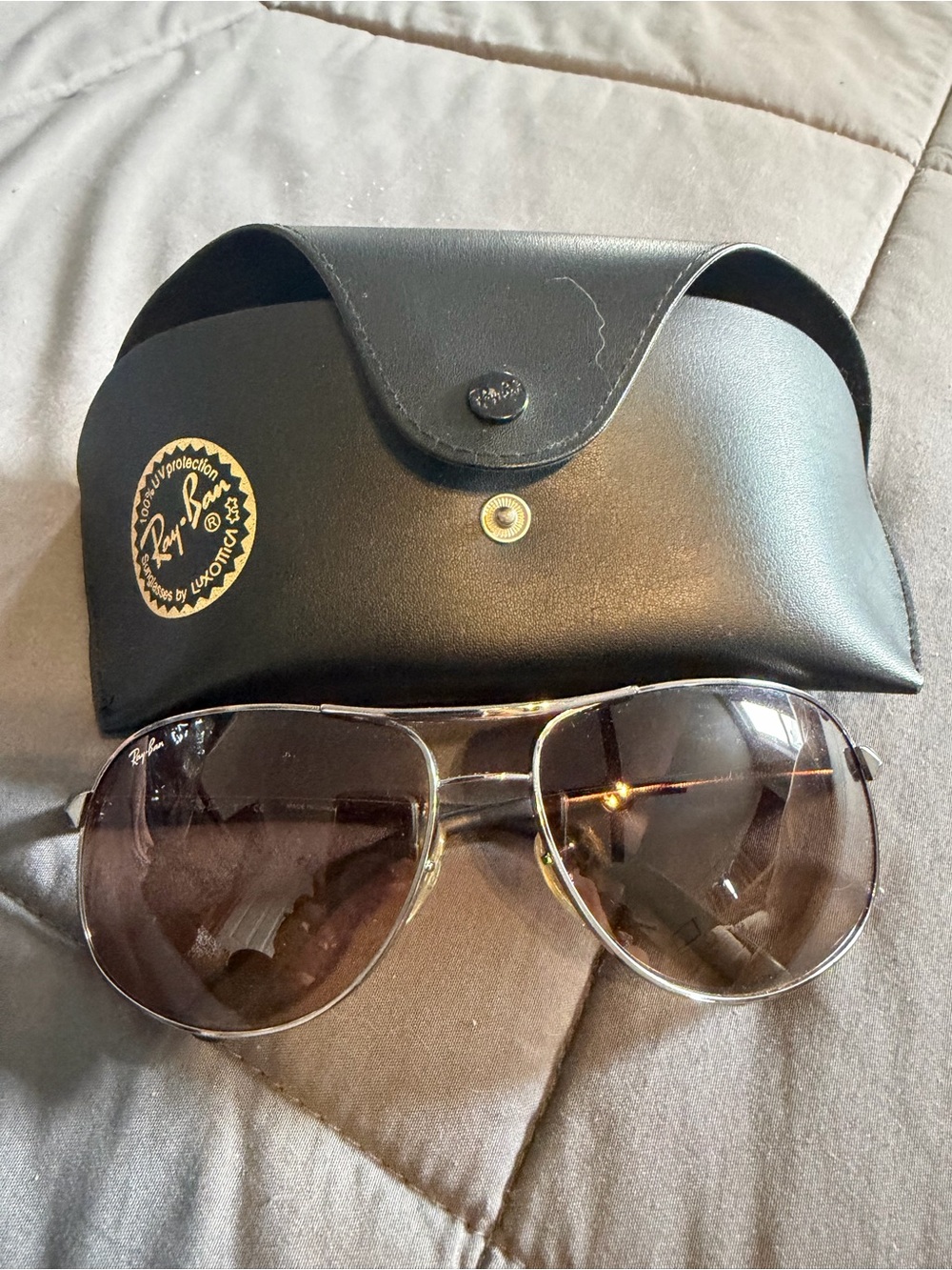 Ray-Ban RB3361 004/13 Gunmetal Brown Gradient Sunglasses + Case